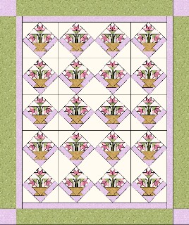 Basket quilt, free quilt pattern